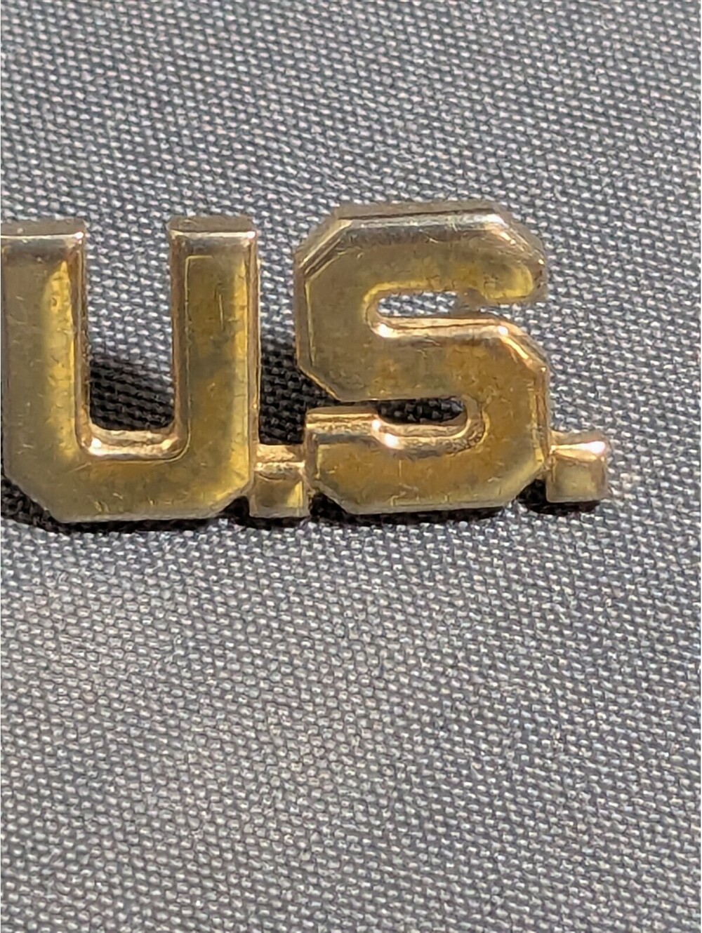 Vintage US Military Collar Pins Brass Metal